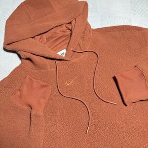 Nike Sportswear Center Swoosh Sherpa Fleece‎ Oversized Fit Hoodie Womens Size 1X
